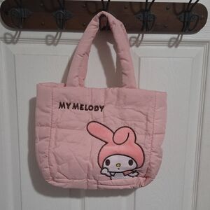 Pink Quilted Tote Bag